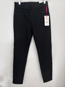 Justice Size 12 Girls Denim Black Stretch Leggings NWT - Picture 1 of 7