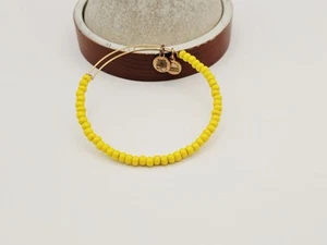 Alex & Ani " Canary Color Pallet Yellow Beaded & Gold Charm Bangle Bracelet ✨ - Picture 1 of 6