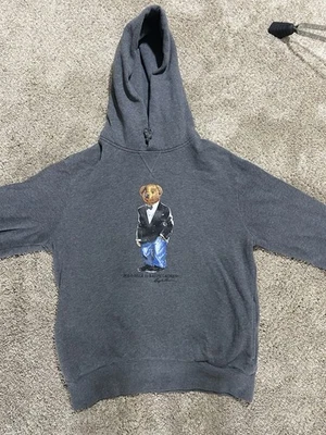 Ralph Lauren Polo Gris Carbón ESMOQUIN OSO Sudadera con Capucha L Foto 1 de 4