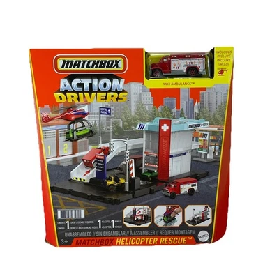 Matchbox Action Drivers Helicóptero Rescate Juego NUEVO SELLADO Leer Foto 1 de 4