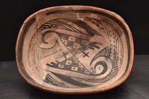 Hohokam Schale prähistorisch Arizona seltene Keramik Anasazi Mimbres präkolumbianisch 8 Zoll - Bild 1 von 11