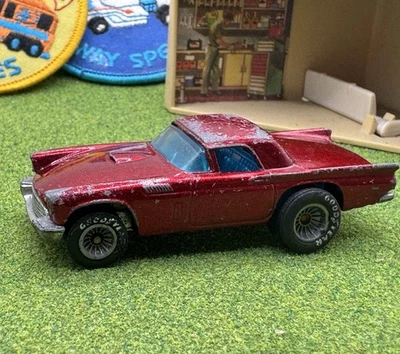 Hot Wheels '57 T-Bird Real Riders Red Grey Hub Hong Kong #4357 Thunderbird GYG - Image 1 of 4