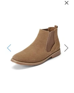 Men’s cotton traders light tan slip on boots, double gusset, size 8 /42 * NEW* - Picture 1 of 9