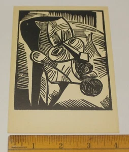Karl Schmidt-Rottluff 4" x 6" acquaforte Il discepolo - Foto 1 di 2