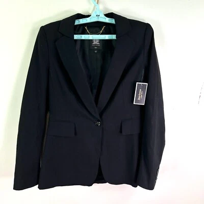 Juicy Couture Single Breast Notch Lapel Jacket Womens Size L Black NWT - Image 1 of 4