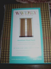 2 Waverly 52x84 Grantham Brown Plaid HOUNDSTOOTH Grommet Window Curtain Panels 