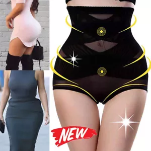 Slip da donna a vita alta allenatore slip modellante disossato mutandine controllo pancia biancheria intima US - Foto 1 di 21