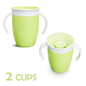 2 x Munchkin Miracle Trainer Cup 7Oz - Green - Picture 1 of 8