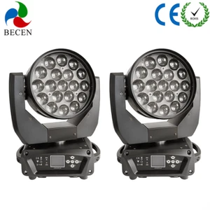 US 2-pack Aura 19x15w RGBW 4in1 Led Wash Moving Head Lights Zoom RDM DJ Lighting - Picture 1 of 5