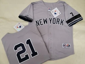 1304 Mens 1995 Majestic New York Yankees PAUL O'NEILL Sewn Baseball JERSEY GRAY - Picture 1 of 1