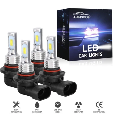For Buick	Lucerne 2006 2010-2011 LED Headlights High Low Beam Bulbs Kit 6000K 4x - Image 1 of 4