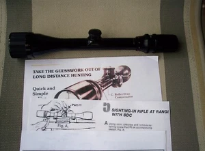 Bushnell Scope Chief 4x12 Rifle Scope W/Prismatic Range Finder BDC Nice - Picture 1 of 10