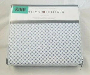 4 pc Tommy Hilfiger Dots Queen Sheet Set NIP - Picture 1 of 12