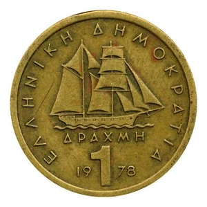 1978 Greece 1 Drachma Coin, km116 - Nice Coin ๐ฌ๐ท Free Shipping!!!! - Picture 1 of 2