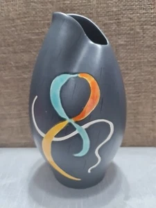 West German ZELLER KERAMIK Georg Schmider 1858 Pattern VASE Shape 4155 c.1957 - Picture 1 of 8