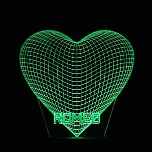 Heart Night Light | Personalised 3D Love Light | Heart Gift | Love Gift | Cupid - Picture 1 of 13