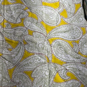 Vintage 36" wide 4 1/2 yards Mod Yellow Fabric Craft Material #231 - Picture 1 of 3