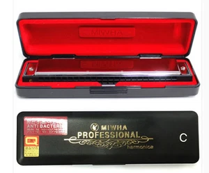 Mihwa Harmonica Professional 24 Agujeros Cromo Nº 3000 Llave de C/C#/G/G#/A/A# - Imagen 1 de 8