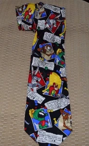 LOONEY TUNES MANIA - ANUNCIOS PERSONALES - CORBATA DE SEDA 59" LARGO 3 3/4" ANCHO - Imagen 1 de 5