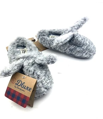 Baby Slippers Shoes Size 7/8 Children Kids Footwear Gray Boys Girls Memory Foam - Image 1 of 4