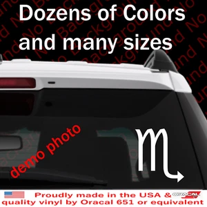 Scorpio Zodiac Horoscope Symbol Sign Vinyl Decal for Yeti Car Window Laptop - Picture 1 of 9