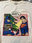 1999 Warner Bros DC Batman Superman Christmas T Shirt Tee Large Great X-Ray Tie