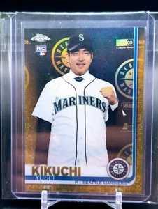 2019 Topps Chrome Gold Refractor #/50 Yusei Kikuchi Rookie RC - Picture 1 of 2