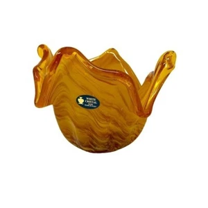 Murano | weißer Kristall | goldene Schüssel | Handgefertigt | Größe 10"" - Bild 1 von 7