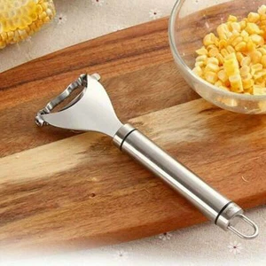 Pelador de maíz de un solo paso herramienta trilladora cocina mazorca núcleo cortador pelador removedor - Imagen 1 de 9