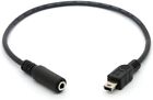 Mini USB Male to 3.5mm Female AUX Audio Cable for Headset Adapter Active Clip