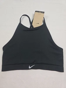 Nike Indy Seamless Ribbed Light Support Non Padded Sports Bra Black SZ M DV9966 - Picture 1 of 4