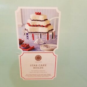4th July Martha Stewart Star Cake Molds Set of 3 Star Shaped Baking Pans 