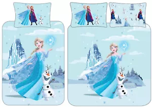 Disney Frozen Single Double Bedding Set Reversible Duvet Cover - Picture 1 of 10
