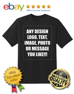 Personalised Custom UNISEX T-Shirt - Premium Cotton - Adults & Kids - Brand New! - Picture 1 of 5