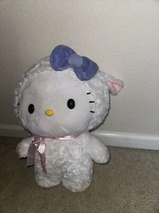Sanrio Hello Kitty Easter Greeter 18" White Lamb Pink Bow Purple Bow - Picture 1 of 5