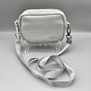 Vooray Sidekick Gray Moto Crossbody Bag Small Adjustable Strap Neoprene Purse - Picture 1 of 13