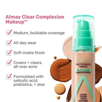 Maquillaje de tez transparente Almay ácido salicílico acné ~ Elige tu tono Foto 1 de 4