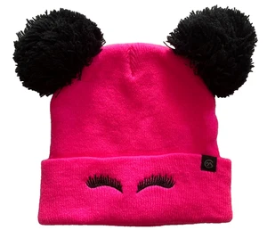 Girls Double Pom Pom Beanie Hat Cold Weather Warm Knit by Chillmeister One Size - Picture 1 of 7