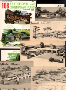 HP HOME PLANNERS #108 1977 VINTAGE HOUSE PLANS MID CENTURY MODERN RANCH TRADITIO - Imagen 1 de 2