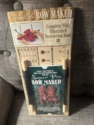 Super Pro Bow Maker w/Instructions Ribbon Bows Crafts Floral Holiday Wreaths - Image 1 of 2