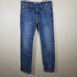 Ariat Herren Rocker Straight M7 Jeans Größe 30/34 Medium Wash Distressed - Bild 1 von 13