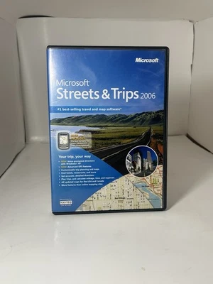 MICROSOFT STREETS & TRIPS 2006 - TRAVEL & MAP 2-DISC PC CD-ROM SOFTWARE, GPS FEA - Image 1 of 4