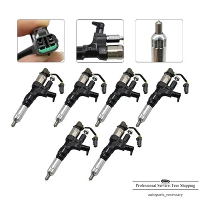 6x Inyector de combustible diésel para Hino 268 2005-2017 Hino 338 2005 2006 2007-2018 7,7 L Foto 1 de 4