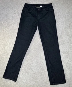 Pantalones de mezclilla McDonalds para hombre 32 R negros pierna recta uniforme de empleado elástico trabajo - Imagen 1 de 22