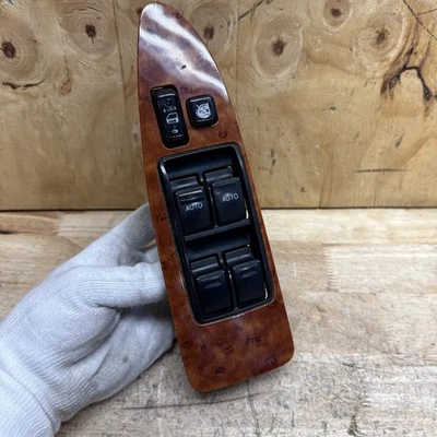 2005-2009 Toyota Avalon Front Left Driver Master Power Window Switch Wood OEM Foto 1 de 4