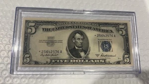 XFF+++ Star Note – Bright Blue Seal 1953-B $5 Silver Cert– Rare Bill- Pmg Ready - Picture 1 of 5