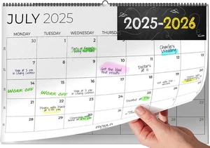 2025 2026 Wall Calendar A4 – Academic Year Monthly Wall Planner July 2025-Decemb - Picture 1 of 6