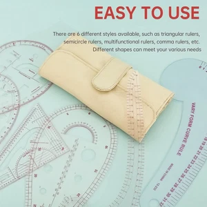 6Pcs Sewing Curved Ruler Set Clear Metric Curved Shape Marking Ruler Kit stvYh - Picture 1 of 10