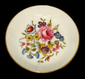 Piatto porcellana vintage Royal Worcester Bone China 4 in design floreale bordo oro come nuovo - Foto 1 di 4