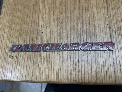 VINTAGE 1974-1980 74-80 DODGE "RAMCHARGER" FENDER EMBLEM OEM 3739984 MOPAR - Image 1 of 4